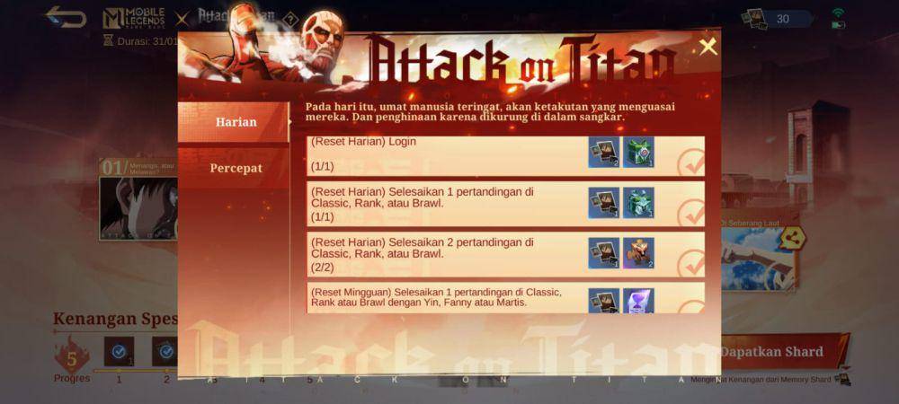 event Kenangan Spesial Eren di MLBB (dok. Moonton/Mobile Legends)