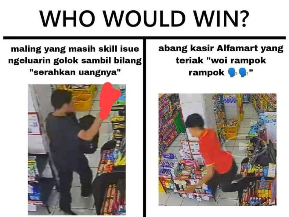 momen kejadian unik di depan kasir minimarket (instagram.com/agen.yntkts)