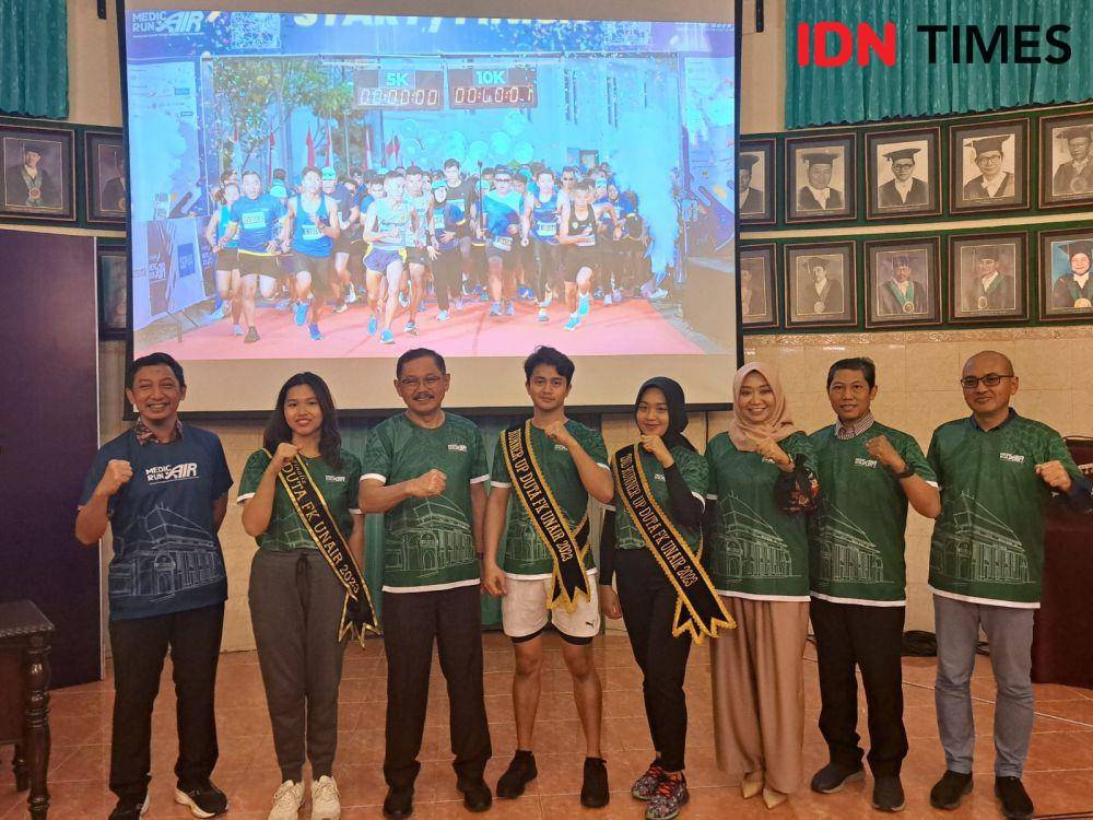 FK UNAIR saat konferensi pers event lari. (IDN Times/Khusnul Hasana)