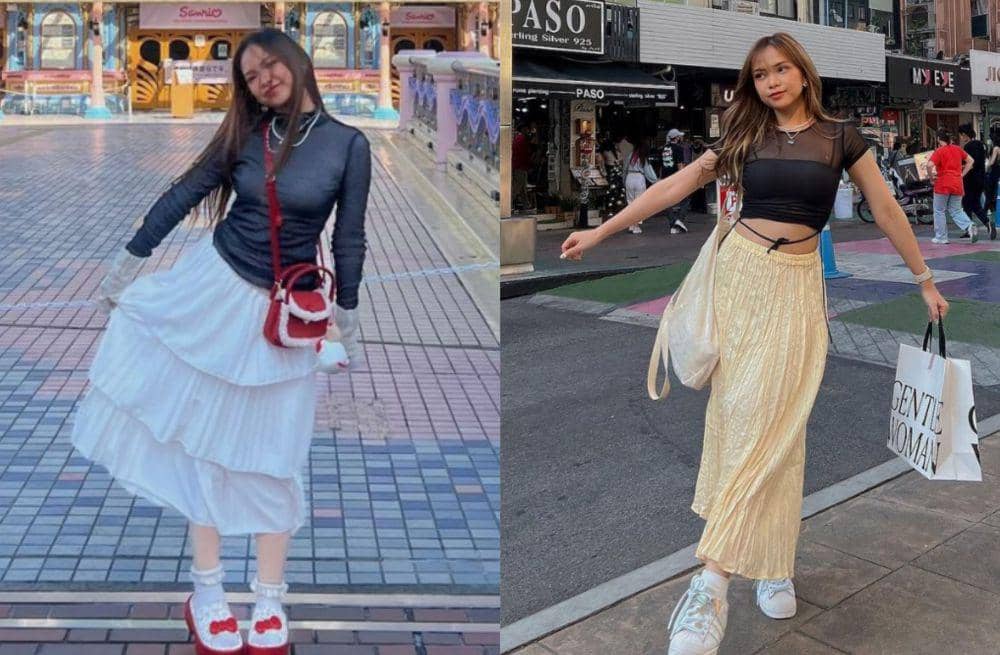 9 Mix and Match Midi Skirt ala Asyifa Nadya, Ciptakan Y2K Style!