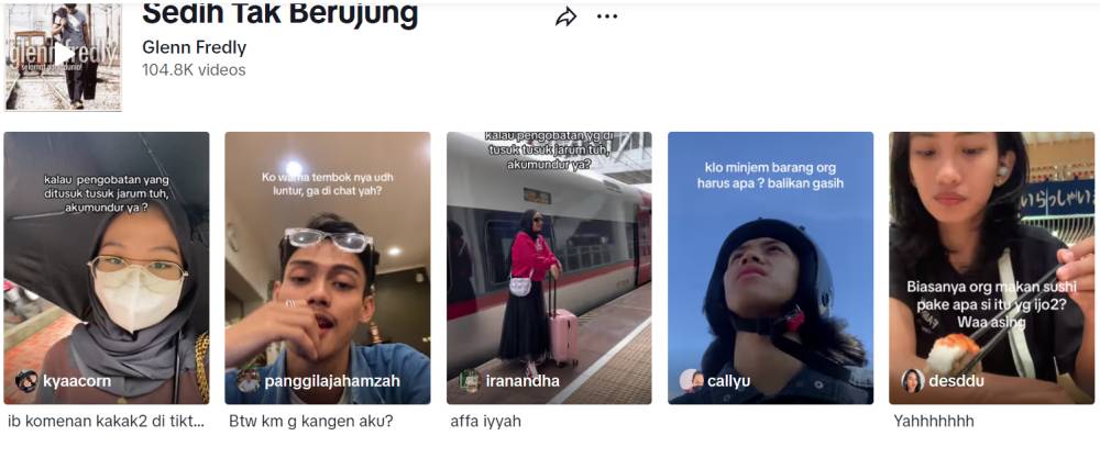 Tren Sedih Tak Berujung (Tangkapan Layar TikTok.com)