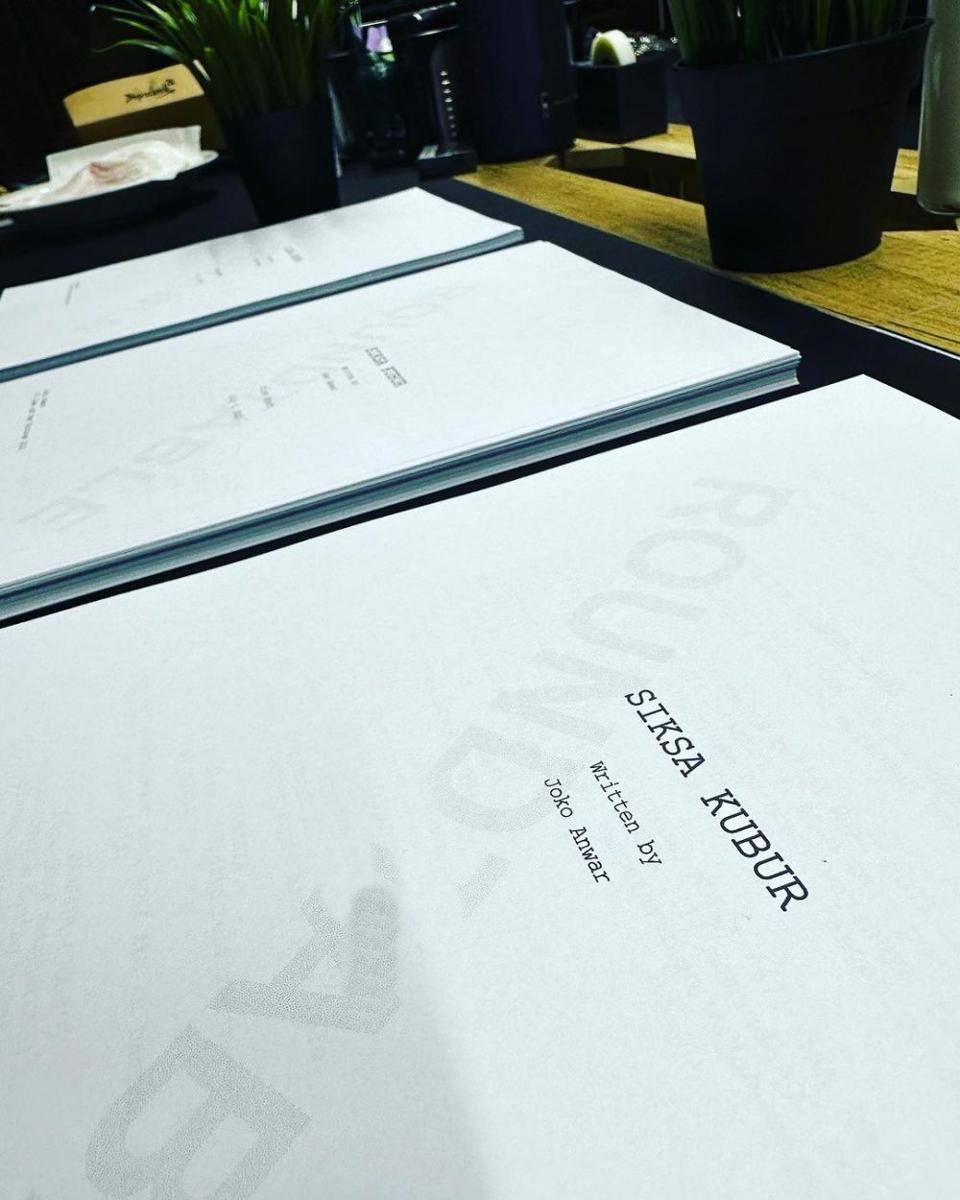 potret skrip film Siksa Kubur yang juga ditulis Joko Anwar. (instagram.com/jokoanwar)