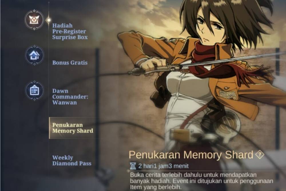 Cara Menukarkan Memory Shard di Event Kenangan Spesial Eren MLBB