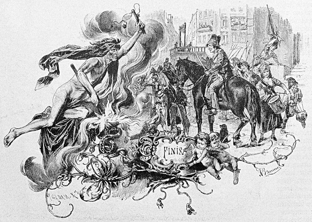 ilustrasi pertempuran saat Revolusi Prancis (commons.wikimedia.org/Ernst Keil's Nachfolger)