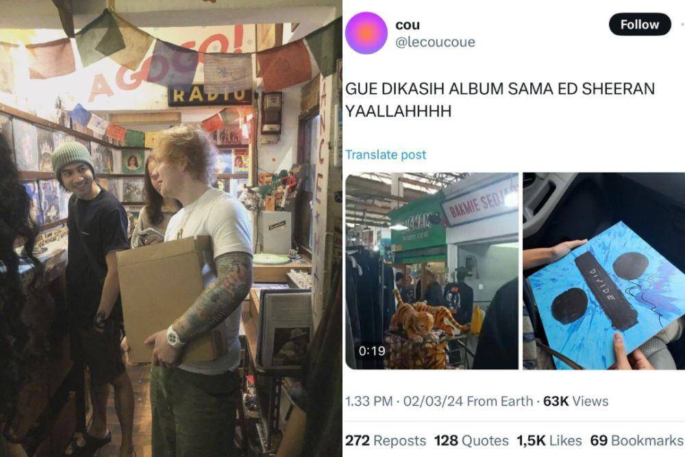 Viral Ed Sheeran Sempat ke Pasar Santa Sebelum Konser di JIS