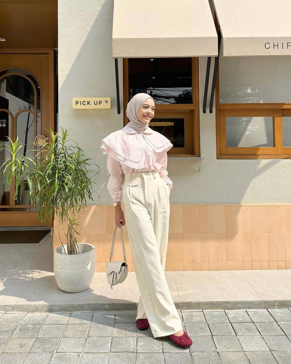 inspirasi outfit ngantor ala selebgram Febiola Nabila (instagram.com/febiolanabilaa)