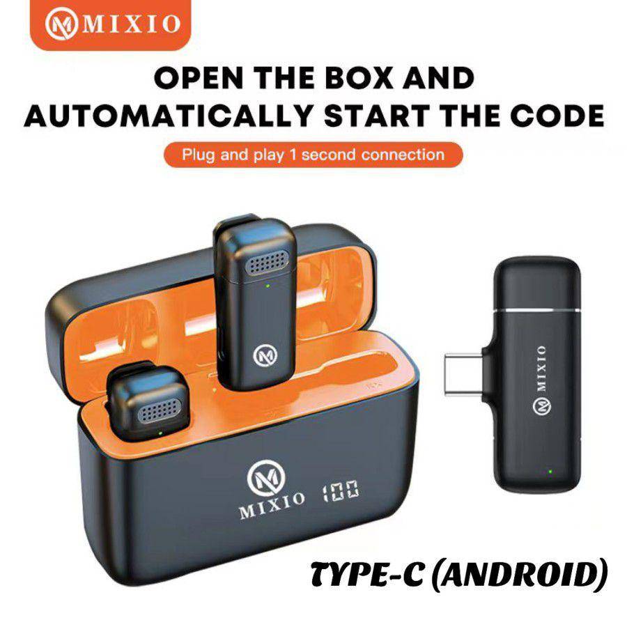 MIXIO S12Pro S11Pro Microphone Wireless Mic clip on Live Lavalier - W11 IOS (tokopedia.com/MIXIO Official Store)