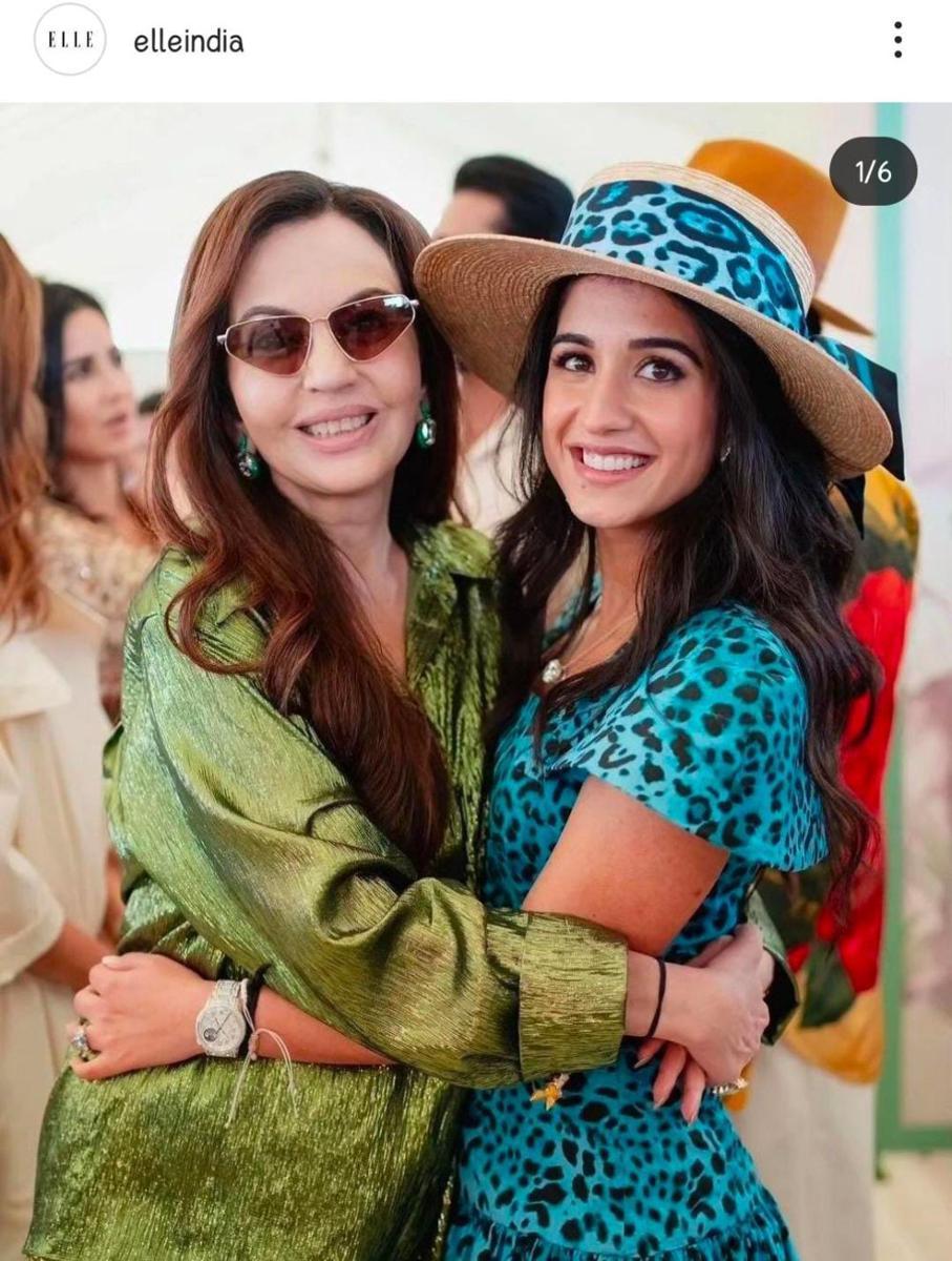 OOTD Pesta Pranikah Radhika Merchant (instagram.com/elleindia)