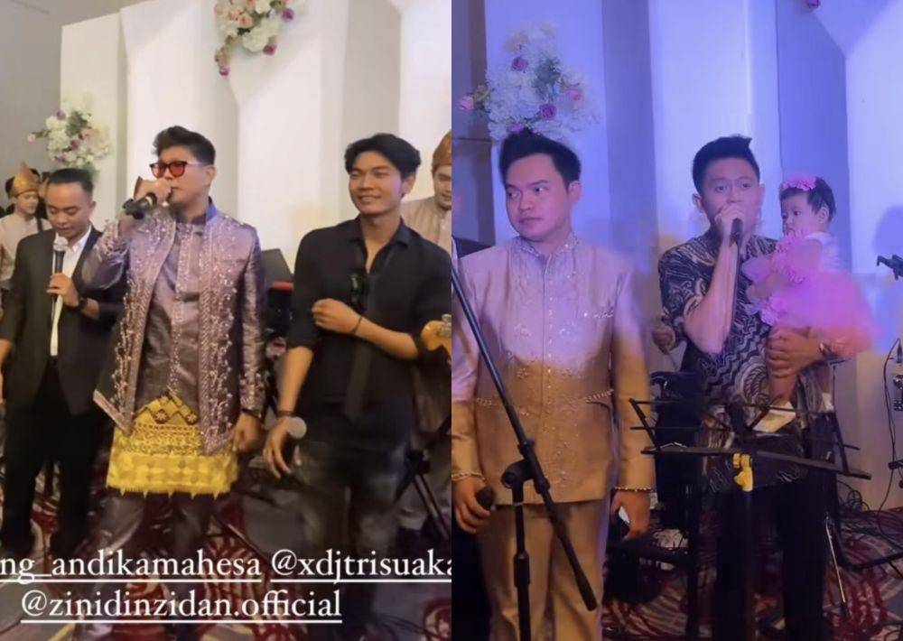potret resepsi pernikahan Andika Mahesa dan Ayu di Lampung (Instagram.com/irmabarbie | Instagram.com/ellviera.timeless)