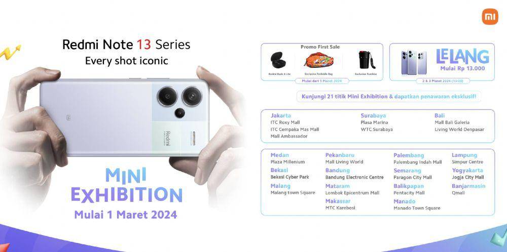 Redmi Note 13 Series Exhibition di 21 lokasi di Indonesia (dok. Xiaomi Indonesia)