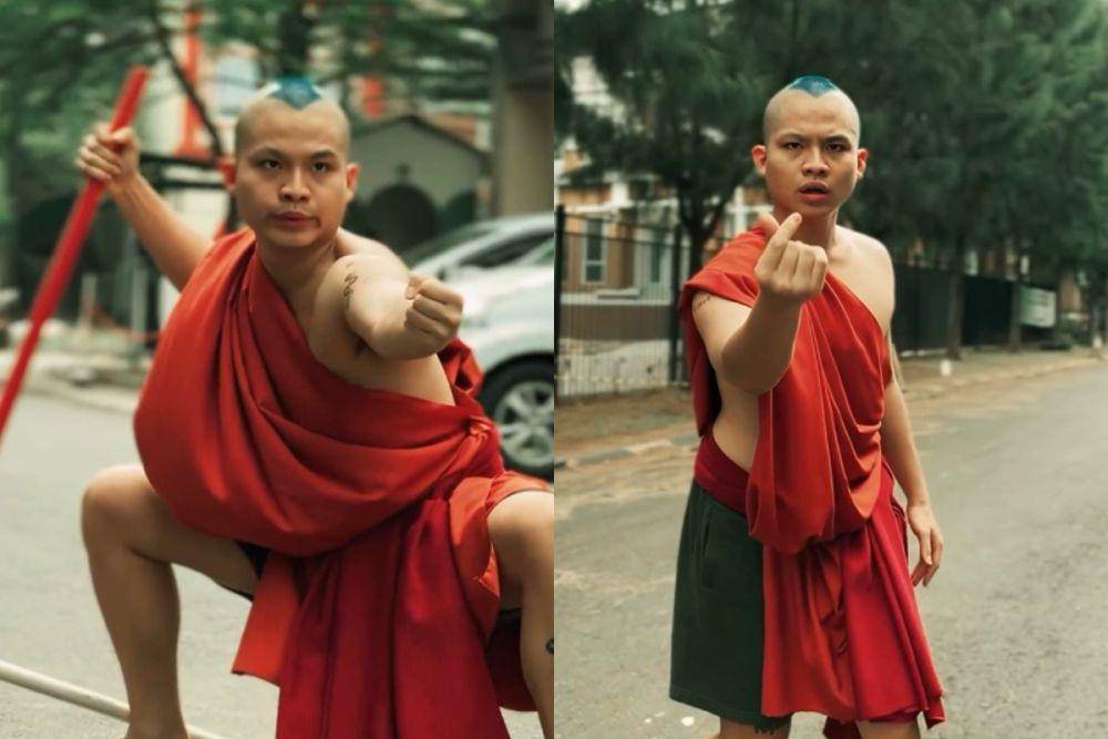 potret Cellos cosplay jadi Aang Avatar (instagram.com/celloszxz)
