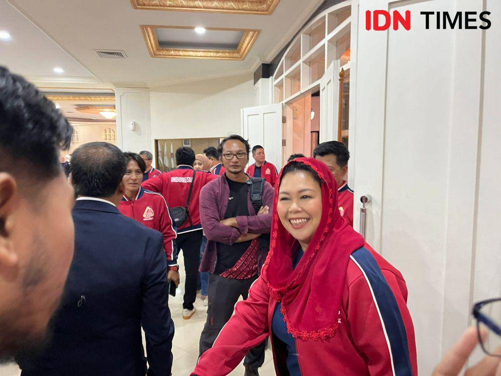 Ketua Umum Federasi Panjat Tebing Seluruh Indonesia (FPTI), Yenny Wahid dalam pelantikan pengurus pusat FPTI periode 2023-2027 (IDN Times/Margith Juita Damanik)