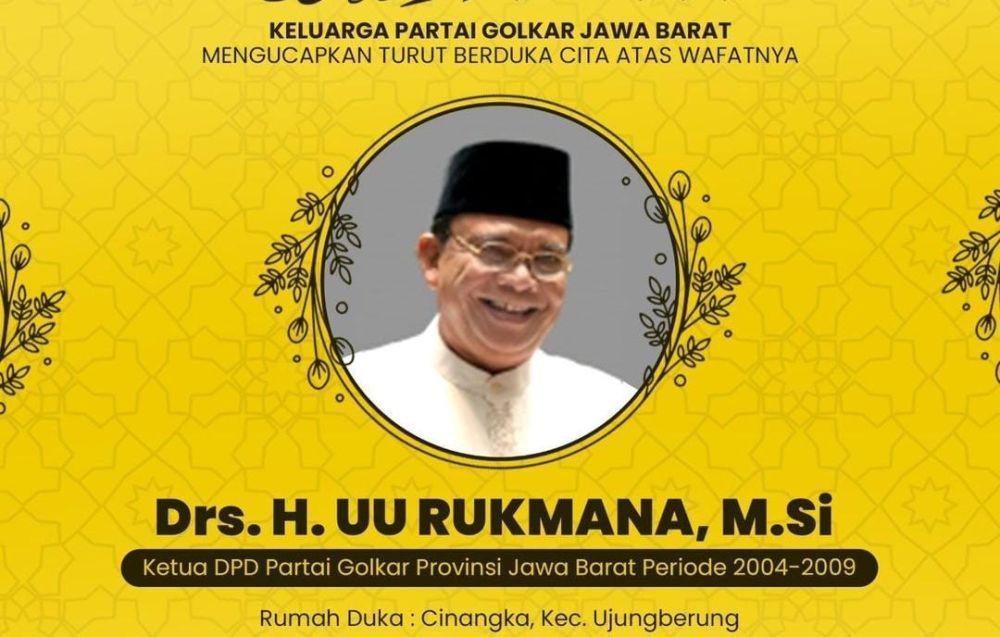 Tokoh Sunda Uu Rukmana Meninggal, Berikut Profil Singkatnya