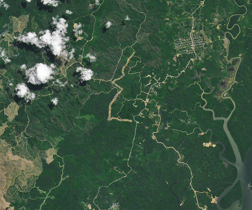 Citra satelit IKN yang diambil pada 26 April 2022. (visibleearth.nasa.gov)