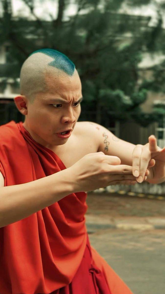 potret Cellos cosplay jadi Aang Avatar (instagram.com/celloszxz)