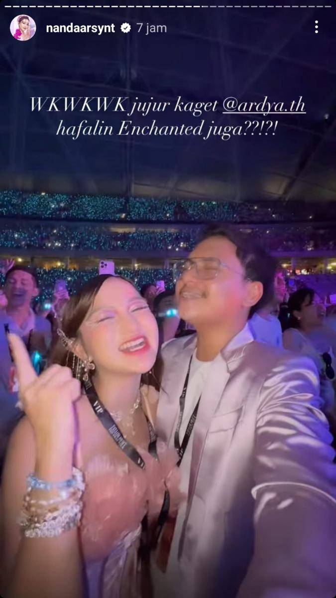 potret Nanda Arsyinta nonton konser Taylor Swift (instagram.com/nandaarsynt)