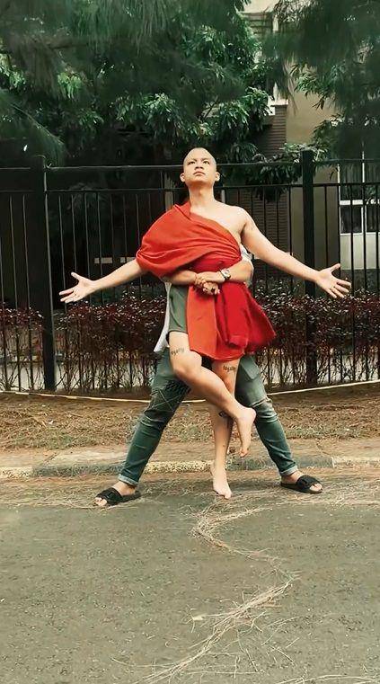 potret Cellos cosplay jadi Aang Avatar (instagram.com/celloszxz)