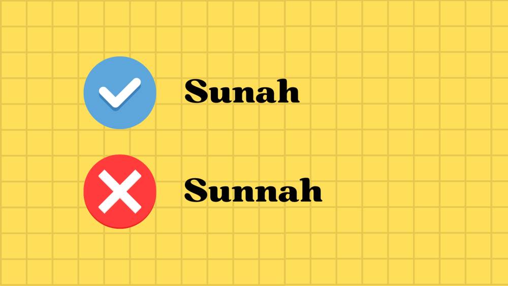 penulisan kata sunah yang tepat (dok.pribadi/ Nurul Azizah)