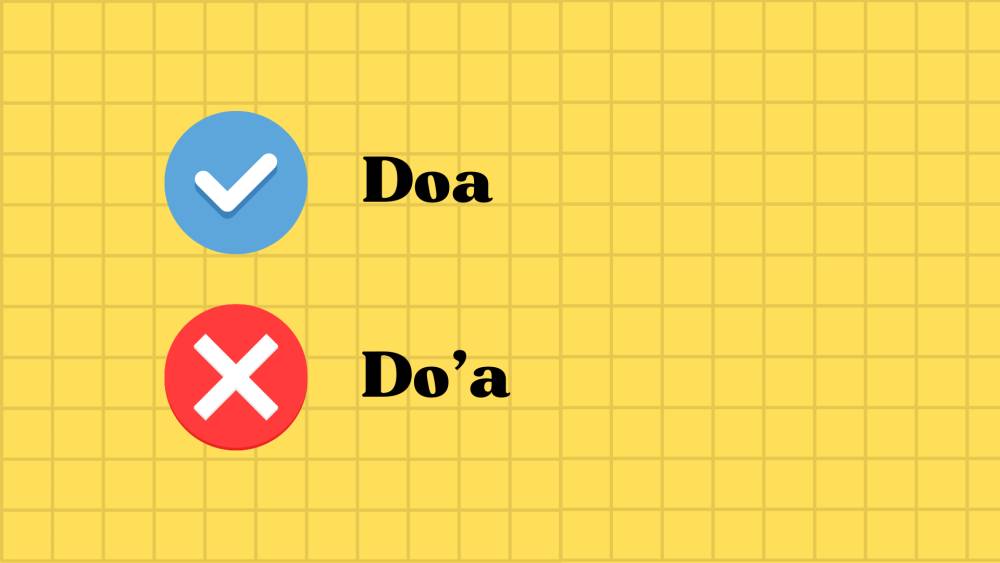 penulisan kata doa yang tepat (dok.pribadi/ Nurul Azizah)