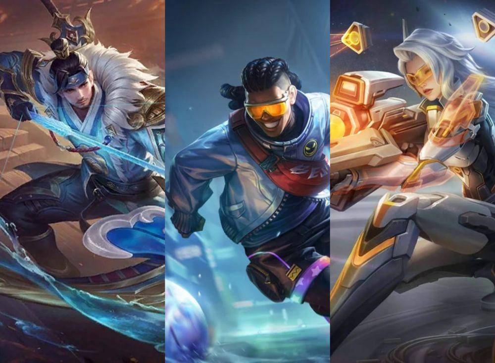tampilan skin Yi Sun-shin, Bruno dan Lesley (dok. Moonton/Mobile Legends)