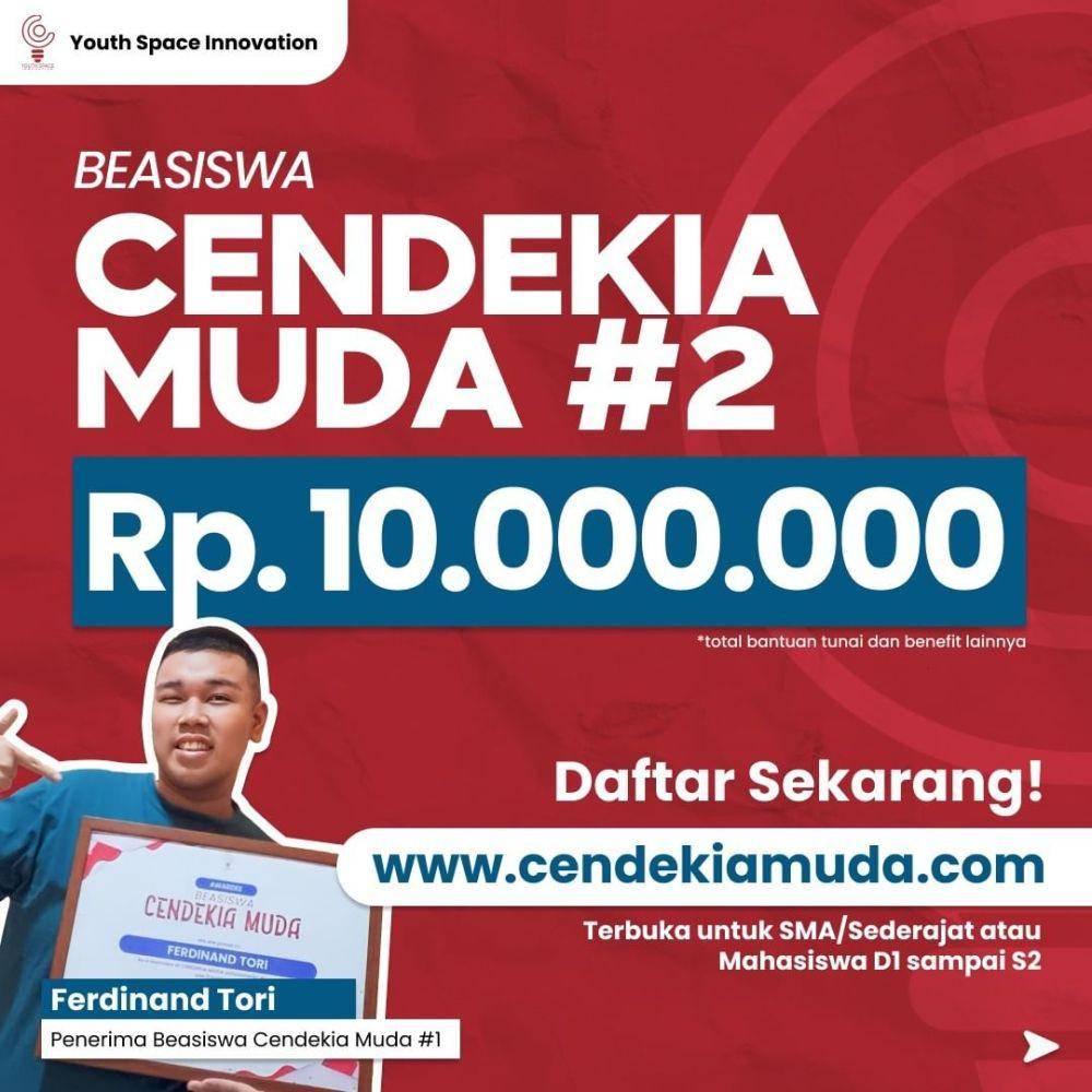 Beasiswa Cendekia Muda (instagram.com/youthspaceinnovation)