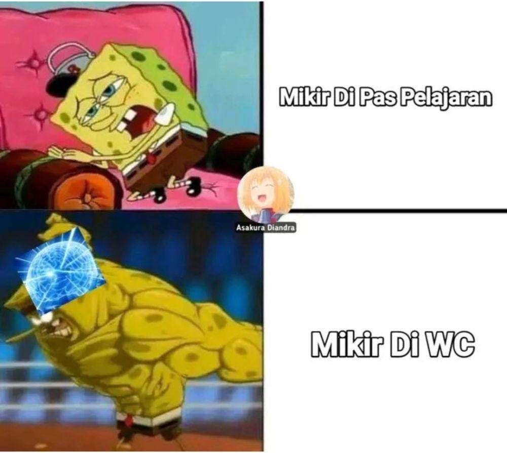 meme lama di kamar mandi (instagram.com/ngakaksehat)