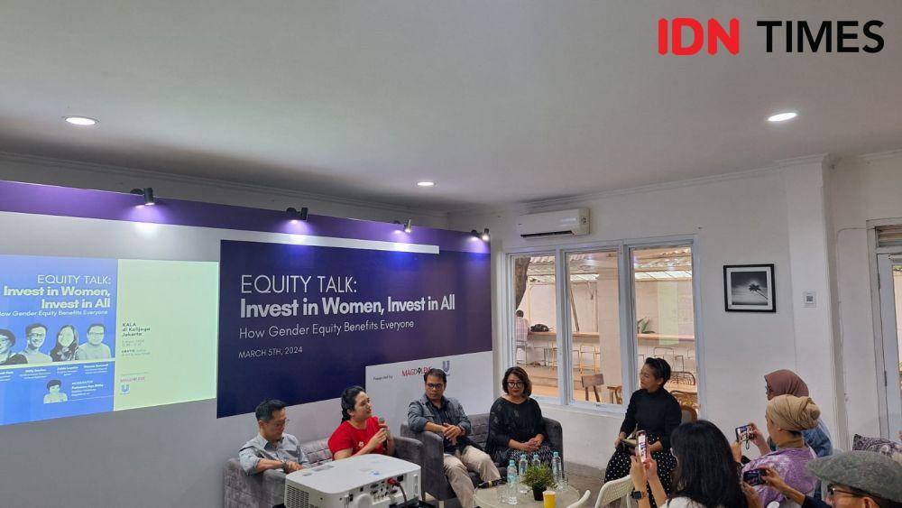 Diskusi Equity Talk bertemakan “Invest in Women, Invest in All: How Gender Equality Benefits Everyone” (IDN Times/Lia Hutasoit)