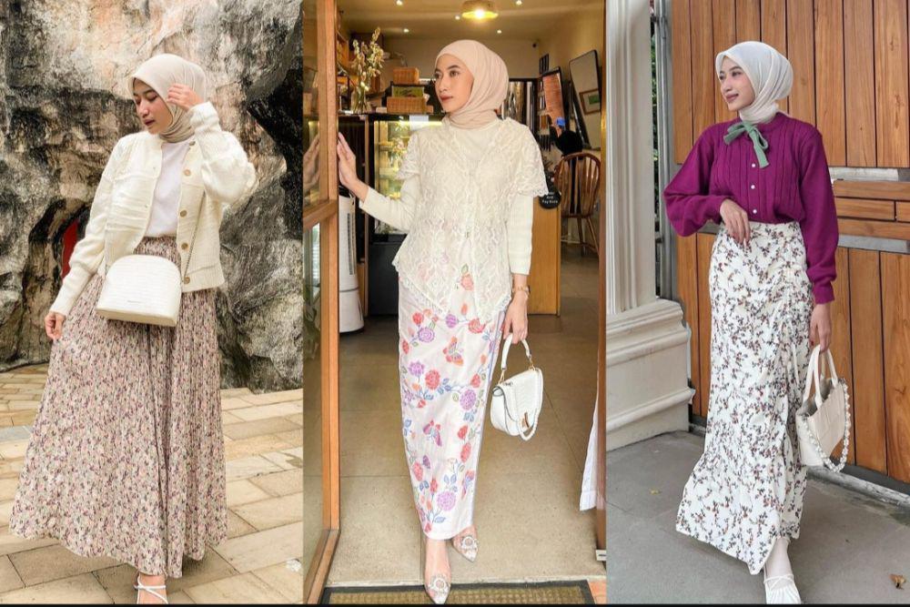 7 Ide Styling Floral Skirt ala Selebgram Rafika Rahma, Menawan Abis!