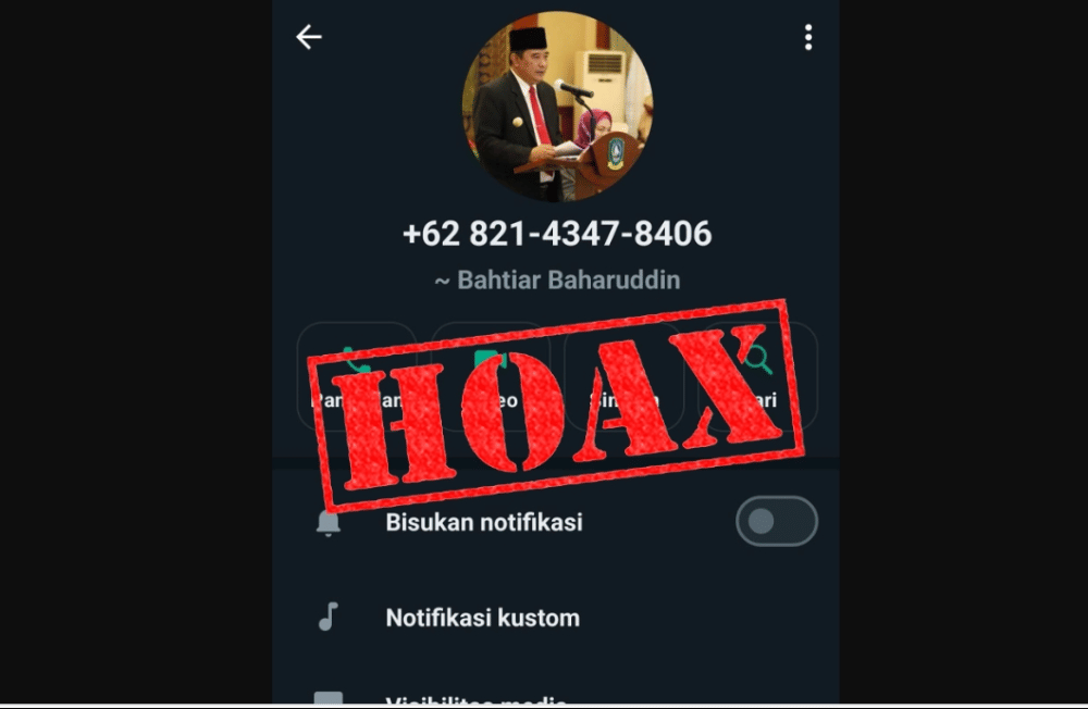 Waspada! Penipu Catut Nama dan Foto Pj Gubernur Sulsel via WhatsApp