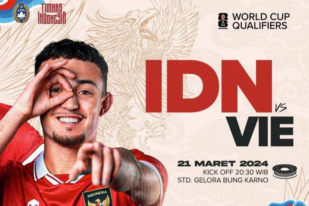 Laga Indonesia vs Vietnam pada leg 1 Kualifikasi Piala Dunia 2026 tanggal 21 Maret 2024 (instagram.com/pssi)