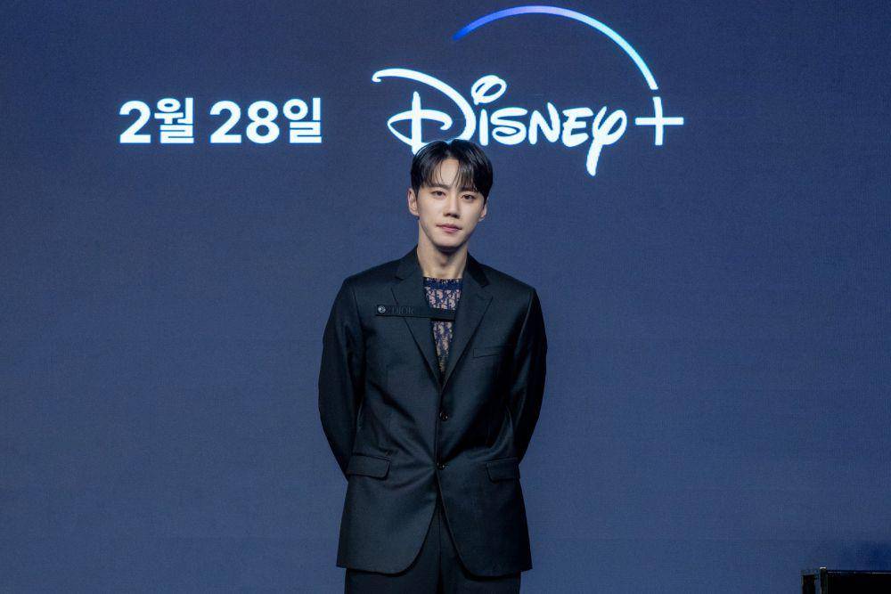 Lee Jun Young di konferensi pers The Impossible Heir (dok. Disney+ Hotstar/The Impossible Heir)