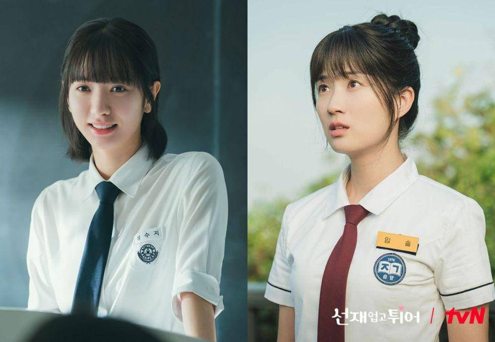 Bona di drama Pyramid Game (instagram.com/tving.official) | Kim Hye Yoon di drama Lovely Runner (instagram.com/tvn_drama)