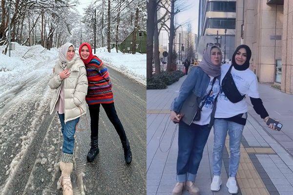 7 Potret Rieta Amilia dan Amy Qanita di Jepang, Besan Rasa Bestie!