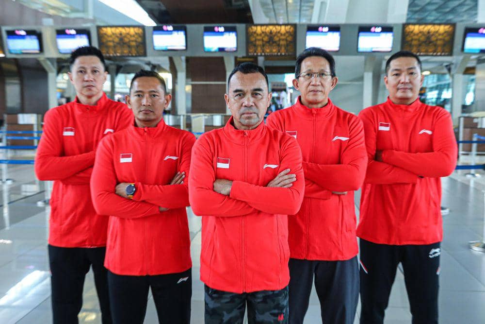 Tim pelatih yang mendampingi skuad Indonesia ke Kejuaraan Beregu Asia (dok. PP PBSI)