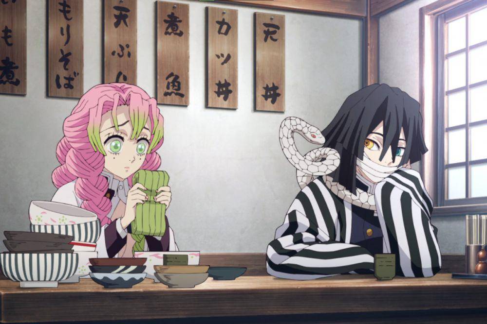 Mitsuri dan Obanai (dok. ufotable/Demon Slayer: Kimetsu no Yaiba)
