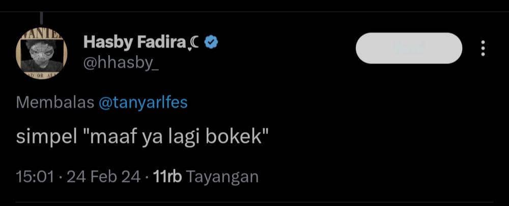 alasan lucu nolak ajakan bukber (x.com/hhasby_)