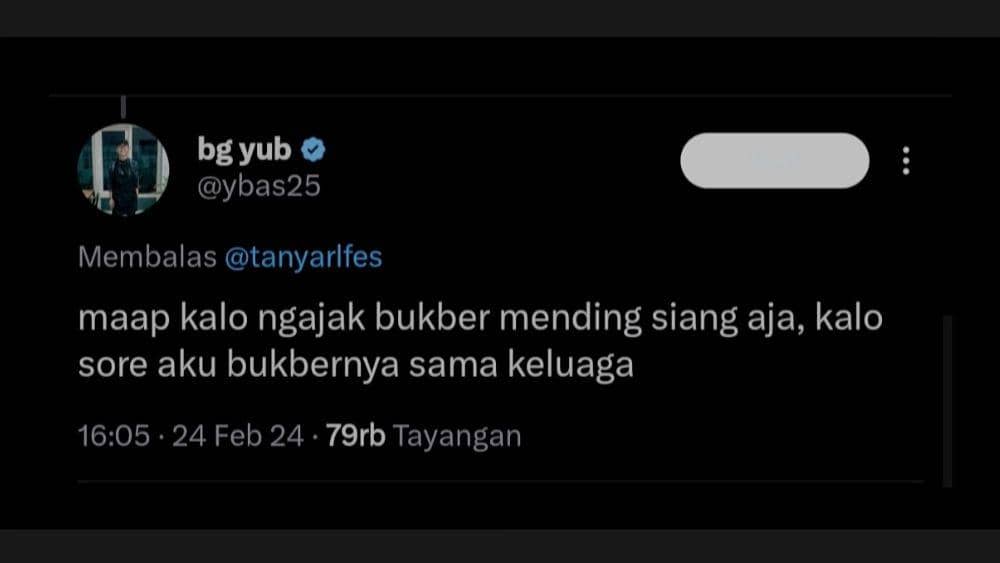 alasan lucu nolak ajakan bukber (x.com/ybas25)