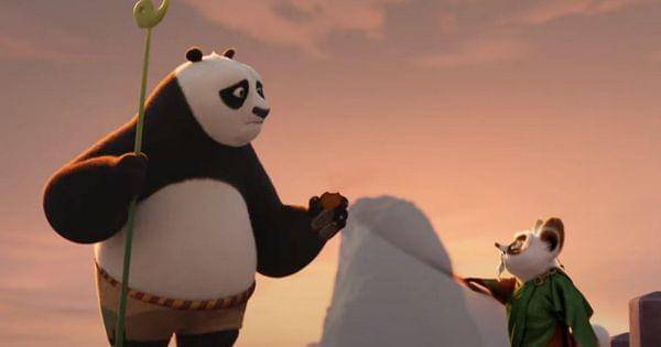 Shifu memberitahu kalau Po dipilih Oogway sebagai penerus jabatan pemimpin spiritual ( Dok. DreamWorks / Kung Fu Panda 4 )