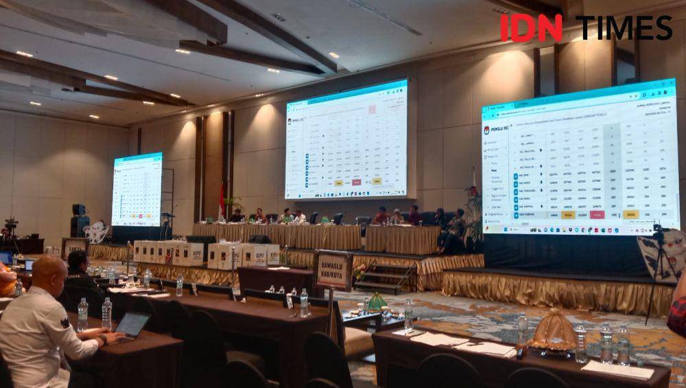 Rekapitulasi suara tingkat provinsi Sulawesi Selatan (Sulsel), Rabu (6/3/2024). IDN Times/Ashrawi Muin