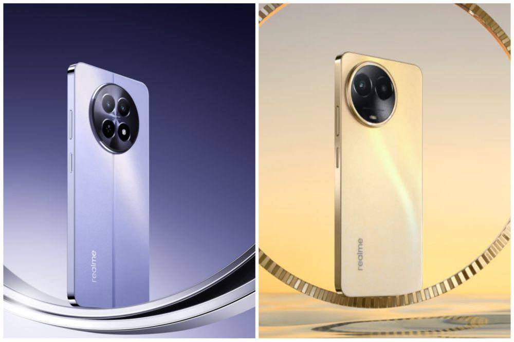 realme 12 5G warna twilight purple (realme.com) | realme 11 5G warna glory gold (realme.com)