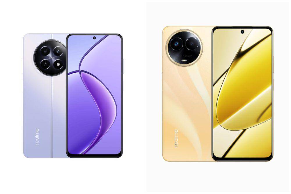 realme 12 5G warna twilight purple (realme.com) | realme 11 5G warna glory gold (realme.com)