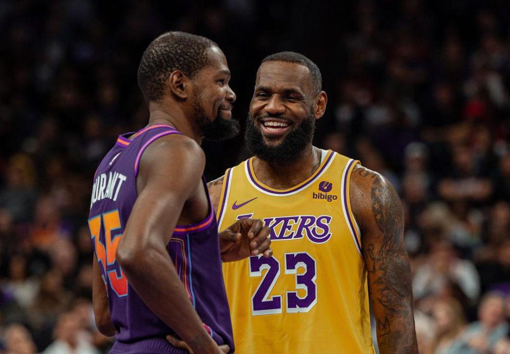 Hasil 5 Pertemuan LeBron James dan Kevin Durant di NBA 2023/2024