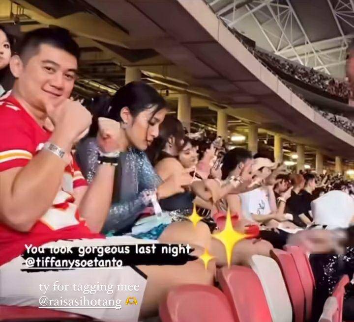potret Tiffany Soetanto dan Chef Arnold nonton konser Taylor Swift (instagram.com/tiffanysoetanto)