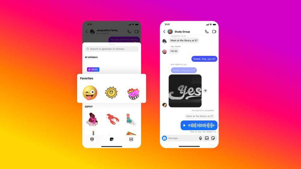 Fitur stiker di DM Instgaram (dok. Meta)