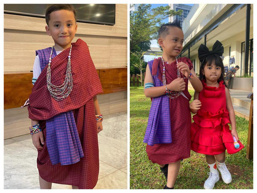 8 Potret Xabiru Pakai Kostum Tradisional Kenya di Sekolah