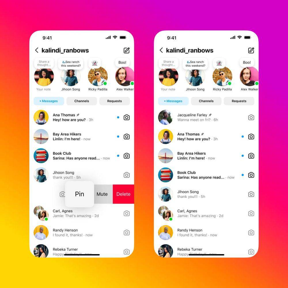 Fitur sematkan pesan di DM Instagram (dok. Meta)