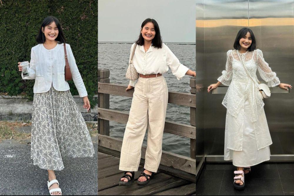 8 Ide Styling Atasan Putih ala Jesica Ceren, Look Stunning!
