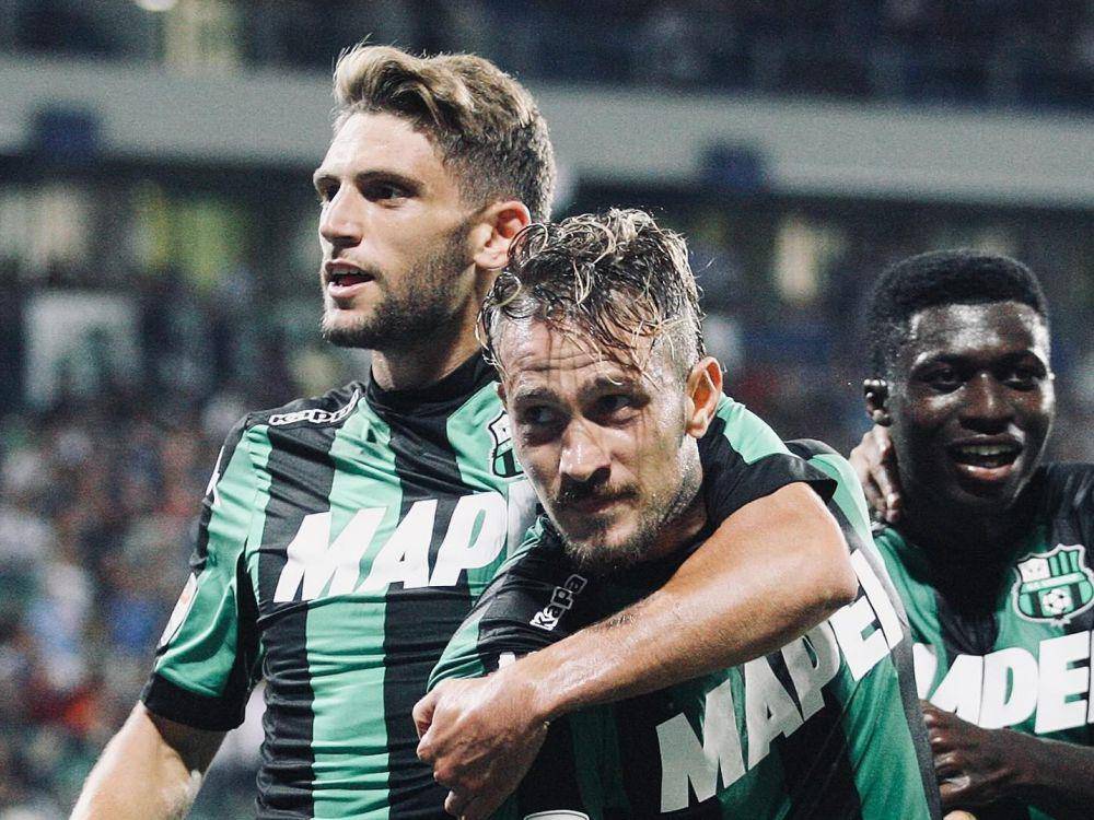 Pemain Sassuolo saat merayakan gol. (instagram.com/sassuolocalcio)
