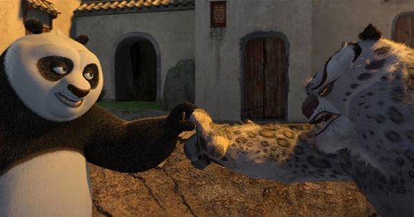 Tai Lung mulai terpojok oleh Po ( Dok. DreamWorks / Kung Fu Panda )