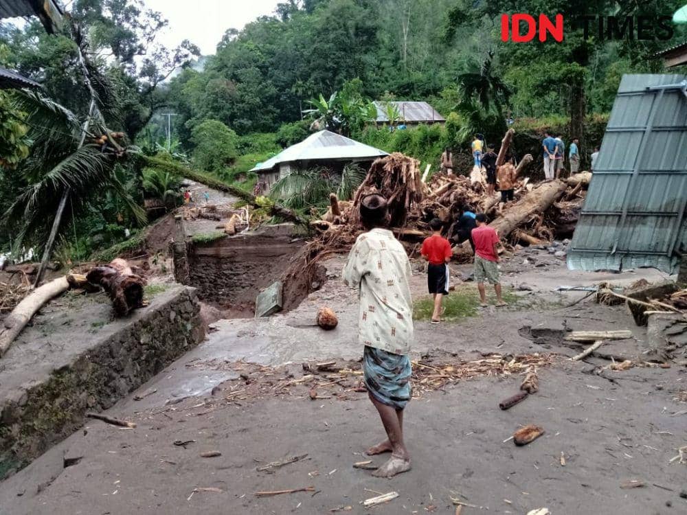 Lokasi Longsor di Langgai. Doc. IDN Times